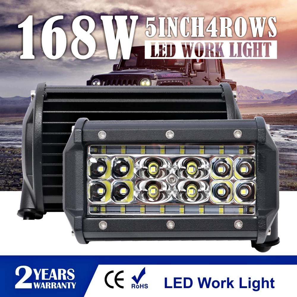 

12V Barra Led Bar Work Light Auto Offroad Accessories Automovil Ramp 6500K 168W 84W