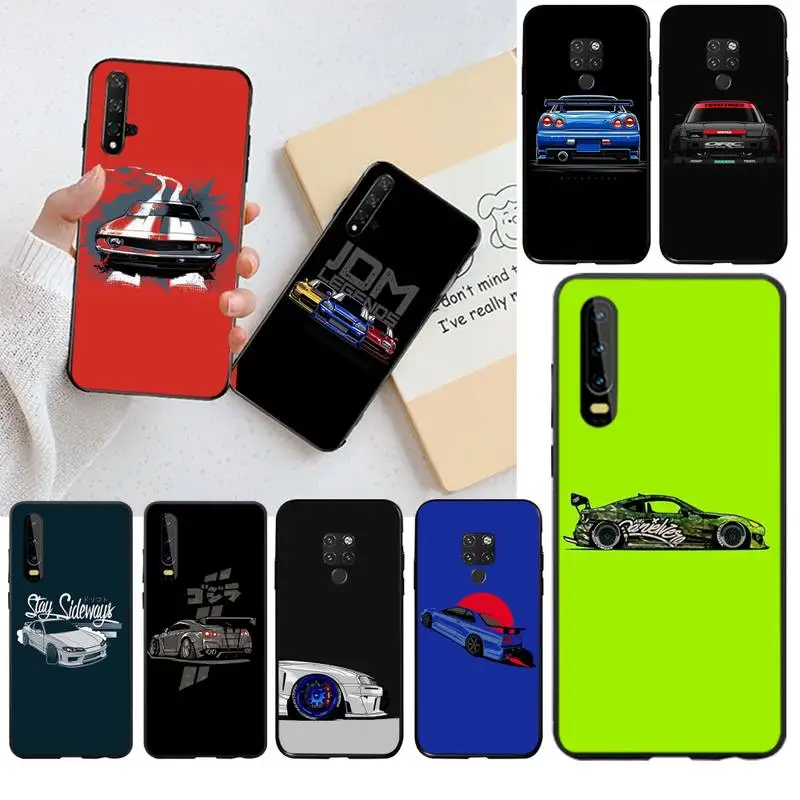 CUTEWANAN японский JDM спортивный автомобиль комикс чехол для телефона Huawei P40 P30 P20 lite Pro