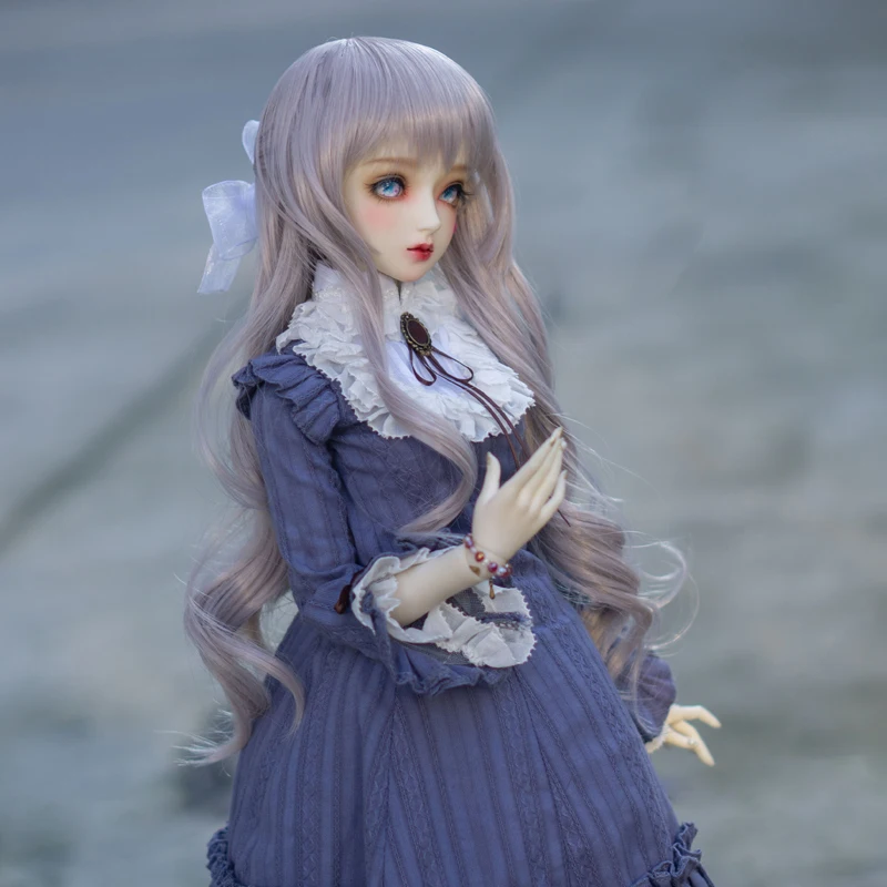 Модный парик для девочек синтеические волосы для кукол, 1/6 1/3 1/4 MSD BJD кукольные волосы длинные вьющиеся парики для кукол аксессуары