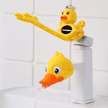 Faucet Extender For Bathroom Kids Toddler Bath Toys Cartoon Handle Baby Washing Hands Tool Sink Accessories Water Spraying Tool 1