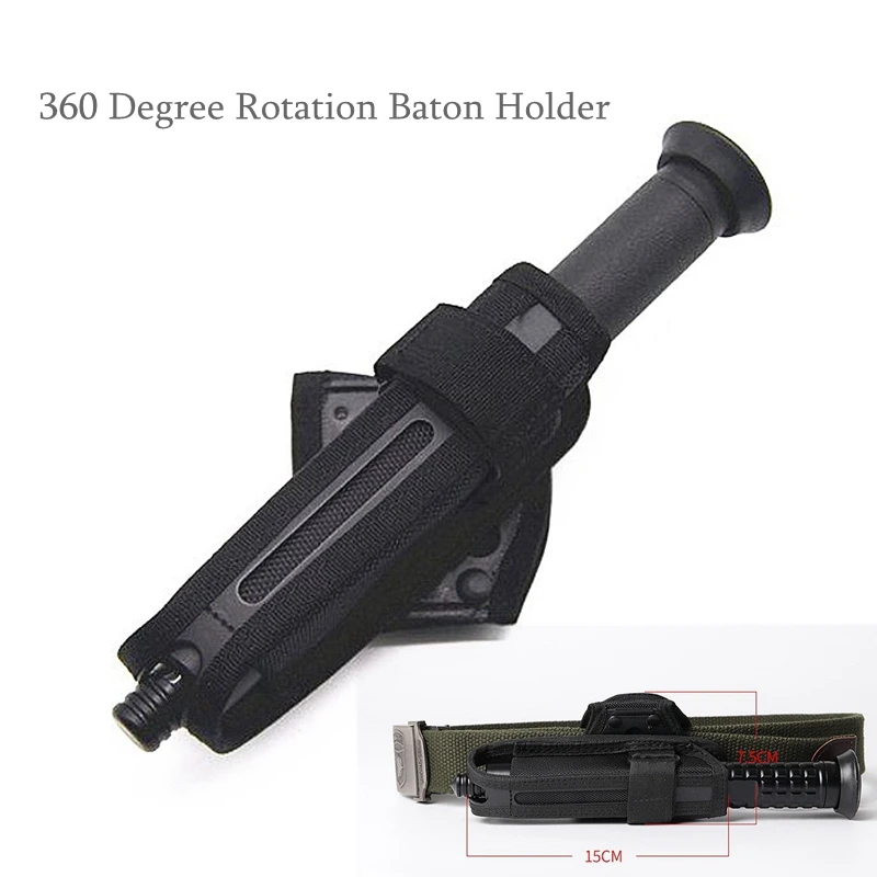 Universal 360 Degree Rotation Expandable Baton Holder Stick Holster