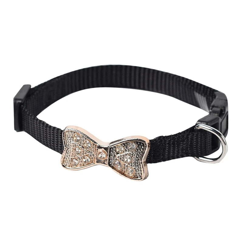 Hot Pet Dog Cat Collar Adjustable Bowknot Rhinestone Puppy Kitten Collars For Small Medium Cats Chihuahua