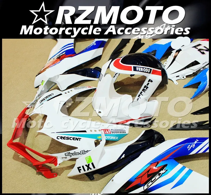 ABS мотоцикл обтекатель комплект для SUZUKI GSXR600 750 K8 2008-2010 год кузов литья под давлением Магазин № 1160
