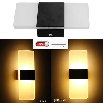 

85-265V 3W matte aluminum Modern LED Wall Light Rectangular Cube Sconce Lighting Lamp Fixture Mount Room Decor