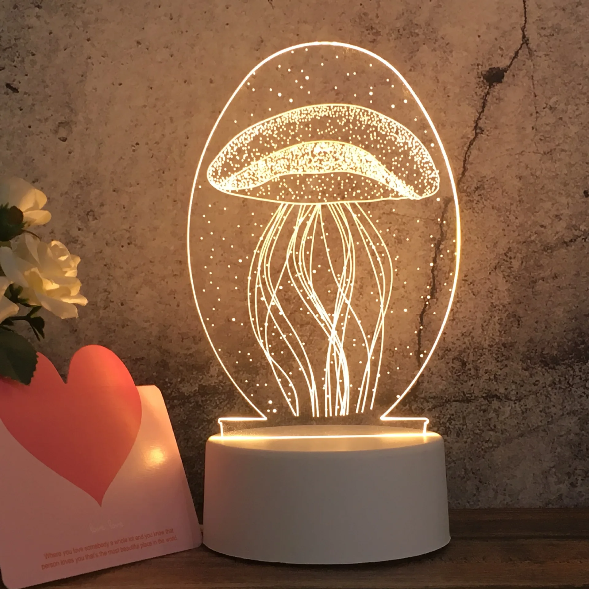 Новые творческие подарки 3D ночник светодиодный настольная лампа Продвижение на заказ подарок на день рождения ночник