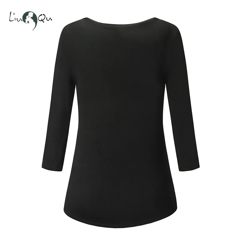 Maternity 3/4 Sleeve Nursing Tops Blouses Pregnancy Shirt Maternity Clothes Womens Clothing Breastfeeding Nurse Pregnant Top