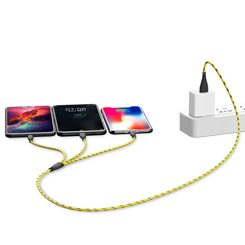Cafele USB кабель 3 в 1 2.4A Быстрая зарядка Тип C Usb Зарядное устройство для подключения кабеля к кабелю для Xiaomi Mi9 Red rice Note 7 huawei samsung Iphoenex Xs Max