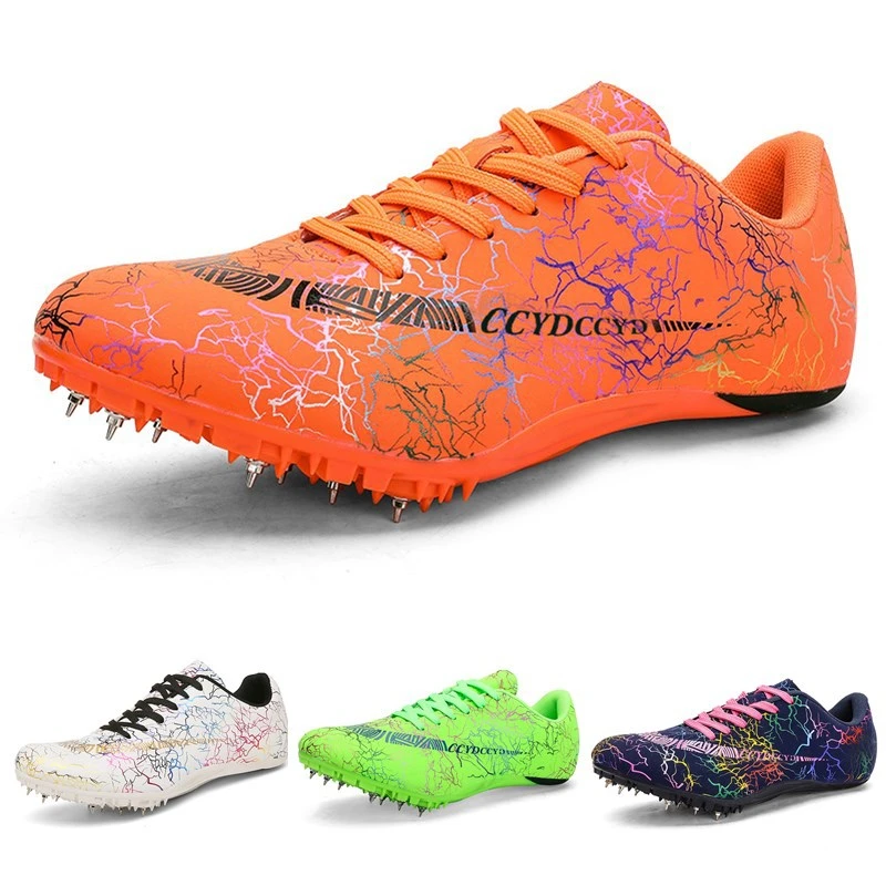 Zapatillas para hombre y mujer, calzado ligero para correr, con clavos, exteriores|Zapatillas de atletismo| -