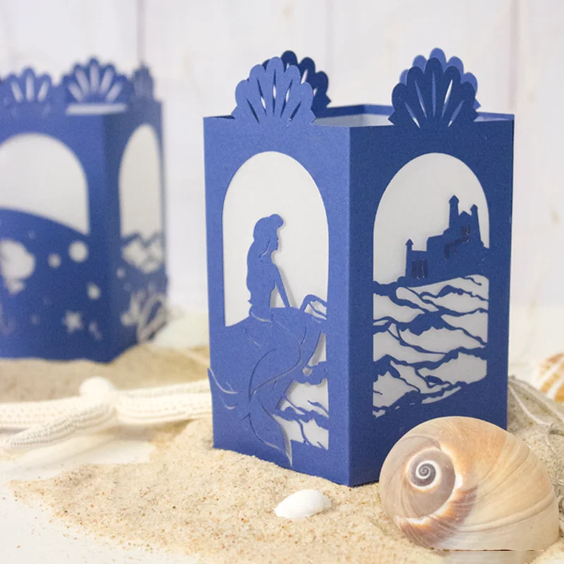 

1pc Cutting Dies Making Scrapbook Mermaid Lanterns Metal Cutting Dies Stencil Frame Embossing Template