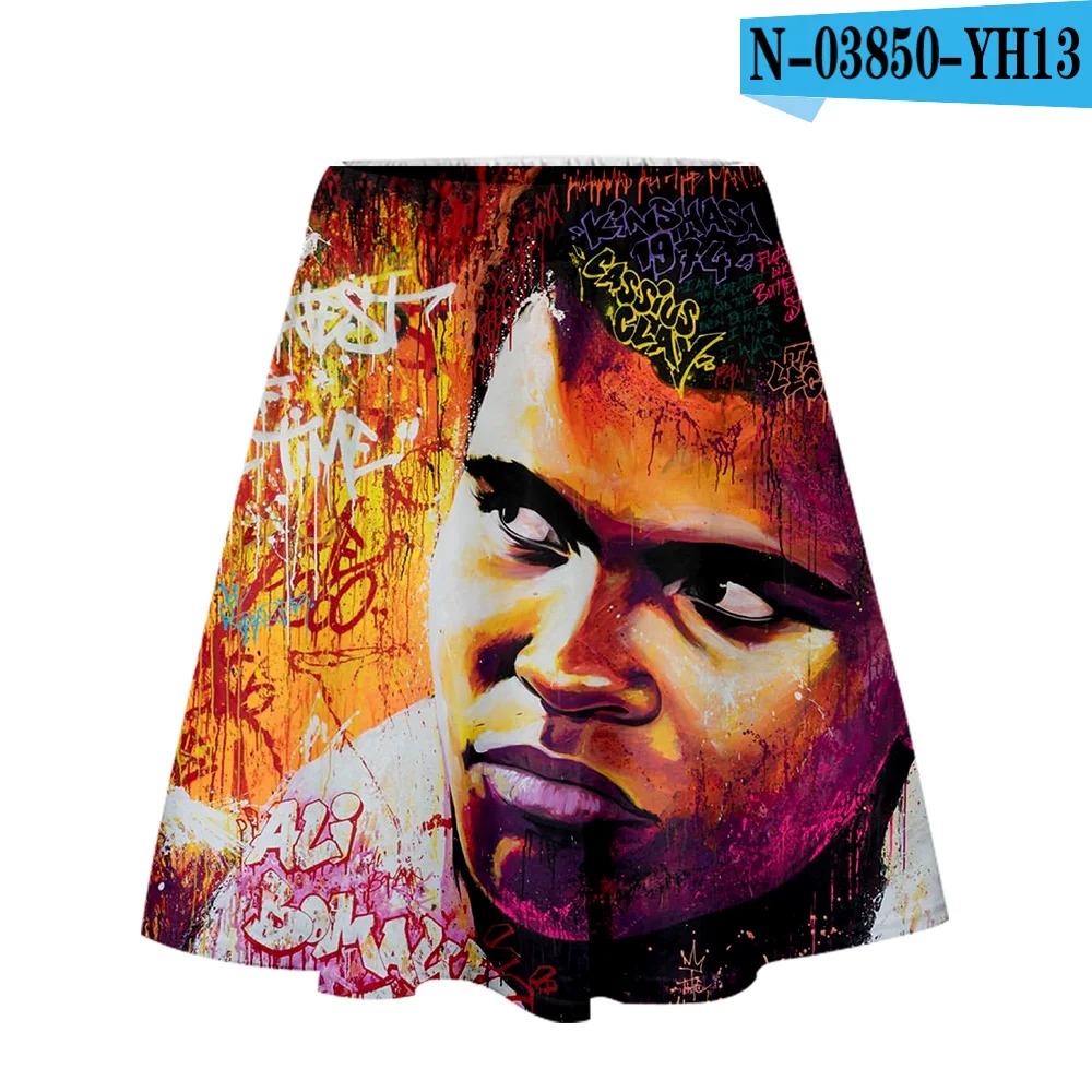 Muhammad Ali юбка с объемным узором Harajuku летняя юбка с высокой талией и рисунком Kawaii эксклюзивная Популярная Женская 3D короткая юбка XS-2XL - Цвет: 5