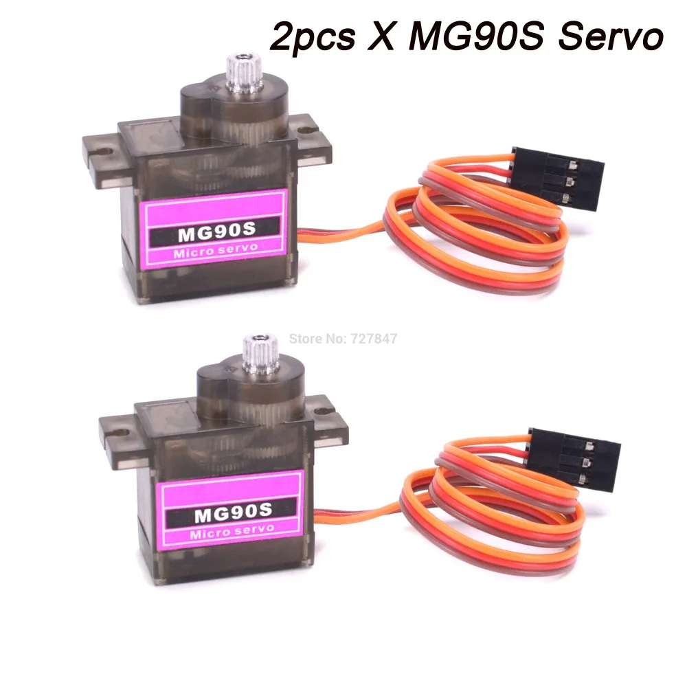 40A бесщеточный ESC A2212 2212 1400KV/2200KV мотор MG90S сервопривод металлическая передача цифровая 9g для RC фиксированное крыло самолет вертолет - Цвет: Only 2pcs Servo