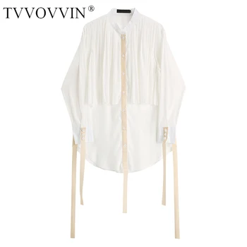 

Korea Women Blouse Color Matching Patchwork White Women Tops Bloues Long Sleeve Irregular White Casual Shirt 2020 Fashion Z011