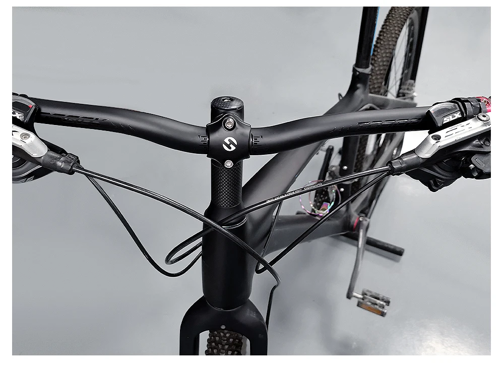 TOSEEK Carbon-Lenker für 25,4mm Vorbau, Klappbarer MTB-Kinderfahrrad-Lenker, Fahrradteile, Mattschwarz – Detail 15