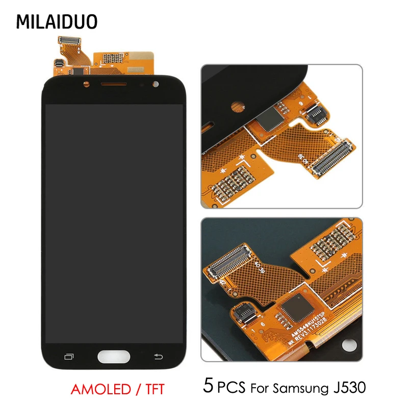 5 шт. AMOLED/TFT ЖК-дисплей для SAMSUNG GALAXY J5 Pro 2017 J530 J530Y J530M J530F SM-J530F сенсорный экран