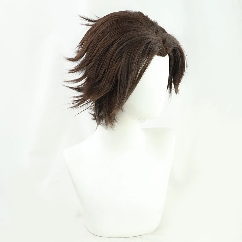 halloween outfits Game LOL Arcane Viktor Cosplay Wig The Machine Herald Viktor Short Brown Heat Resistant Synthetic Hair Wigs + Wig Cap sexy cosplay