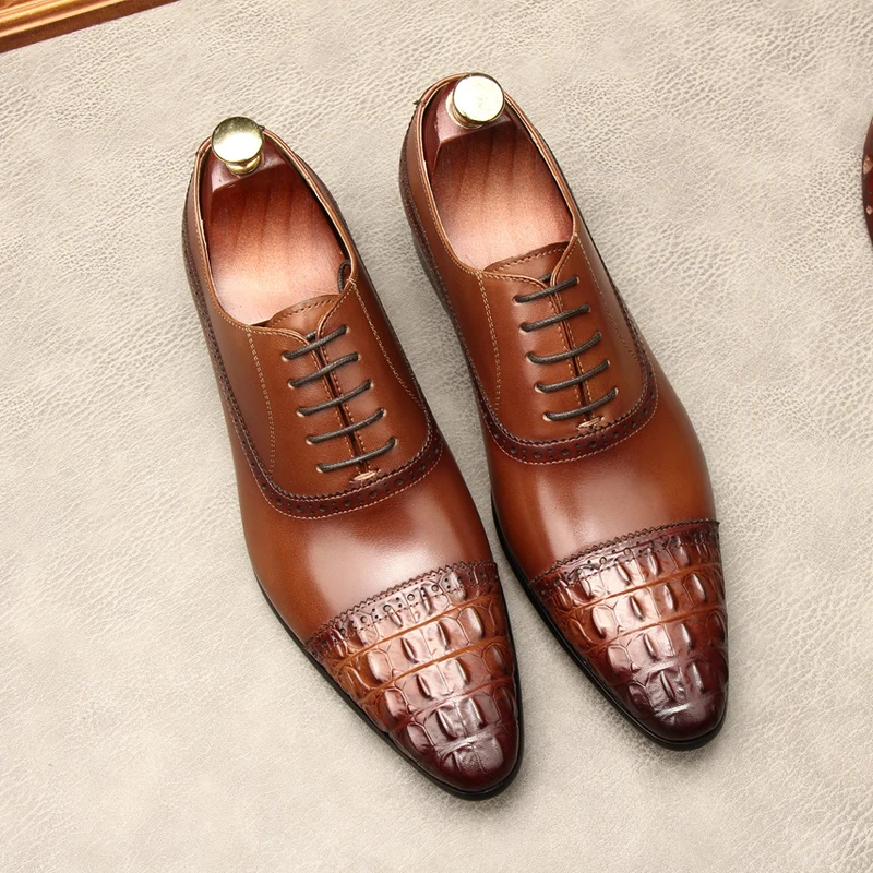 

Мужские деловые туфли большого размера EUR46, черные/кофейные/коричневые/винно-красные оксфорды из натуральной кожи, обувь для выпускного вечера