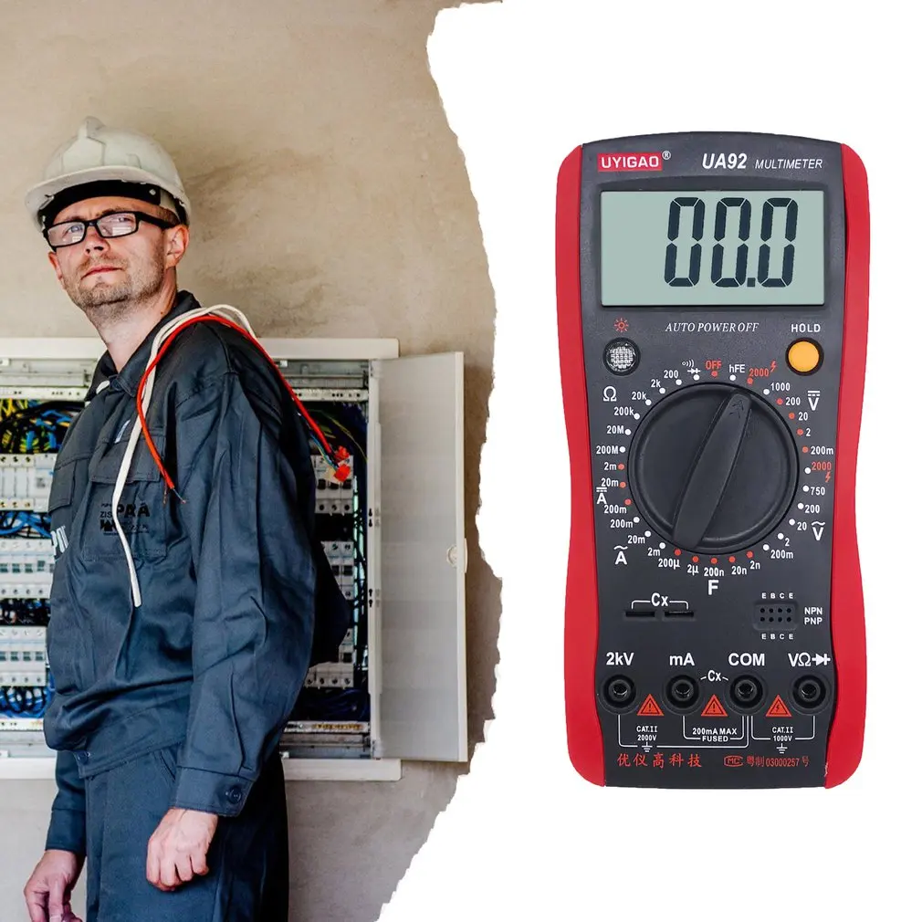 

UA92 Digital Multimeter True RMS Peak Meter PC Connect AC DC Voltage Relative Mode Data Hold Auto Range