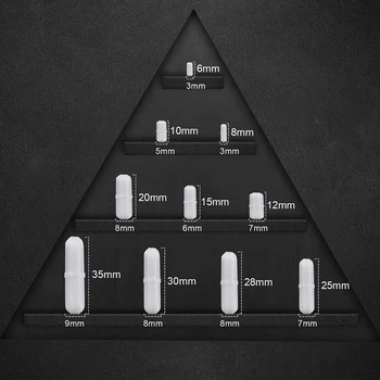 

7pcs/set Spinbar Rotating Stirrer Plain Rod Corrosion Resistant Practical Magnetic Laboratory Stirring Bar PTFE Mixer Chemical