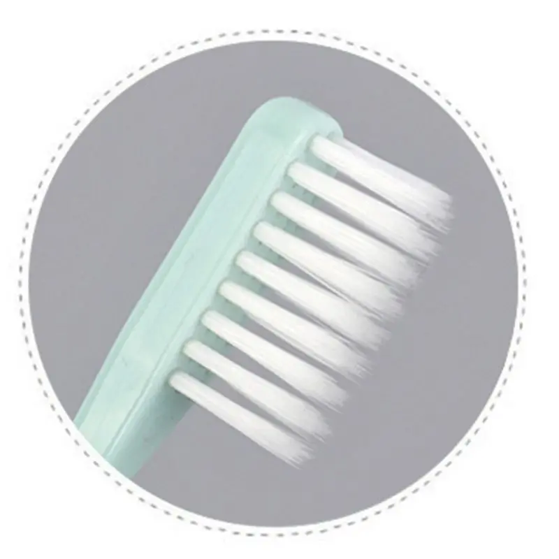 10 шт./компл. Минималистичная семейная сверхтонкая зубная щетка с мягкой щетиной Макарон цвет гигиена полости рта Чистый инструмент с головными крышками