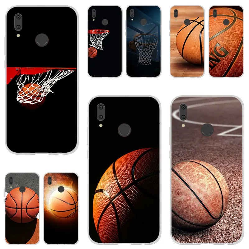 TPU Back Cover For Huawei Y3 Y5 Y6 Y7 2017 II Pro Silicone play the basketball Phone Case Prime 2018 Y9 2019 |
