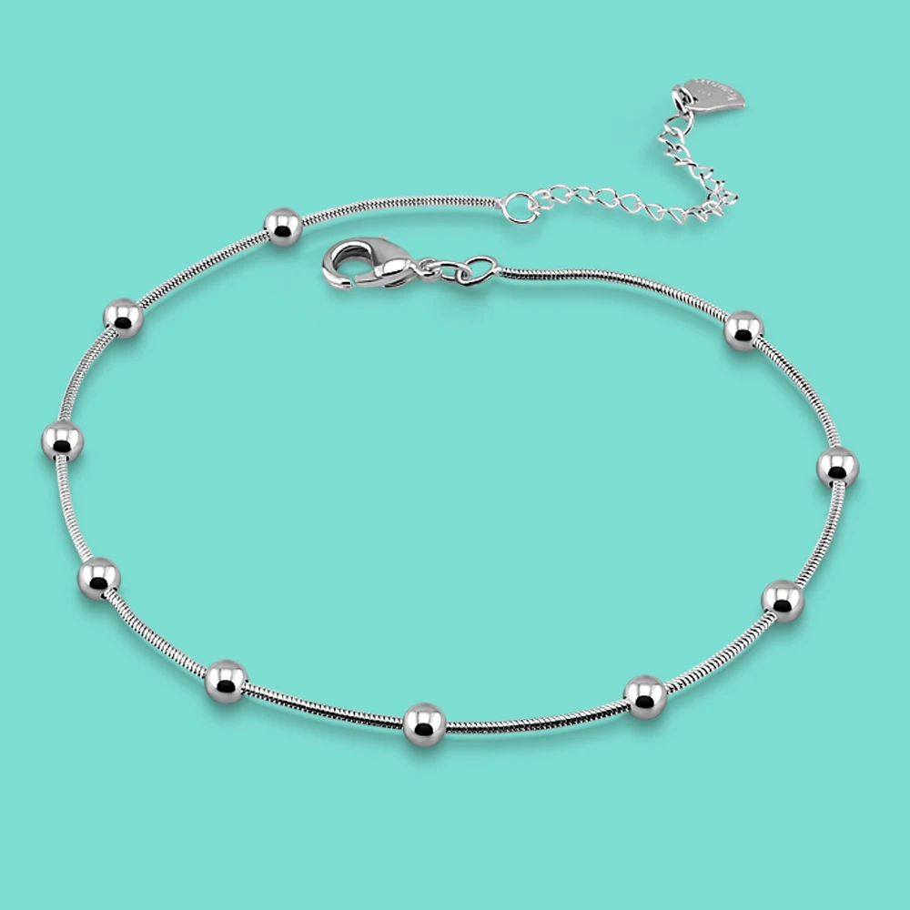 Minimalist S925 Silver Anklet Women's 