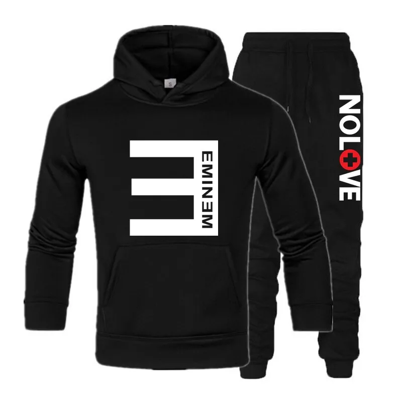 Новинка 2020 зимние мужские флисовые толстовки Eminem плотный пуловер с принтом