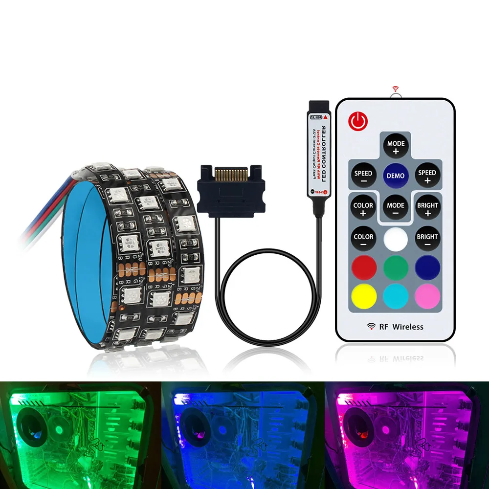 SATA Интерфейс 5050 RGB Светодиодные ленты светильник Диодная лента Полный комплект с