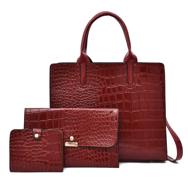 

Low Price New Style WOMEN'S Bag Europe And America Fashion Embossed Different Size Bags One-Shoulder Oblique Pieces Bag