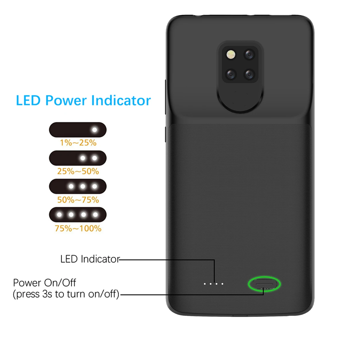 Чехол для зарядного устройства для huawei mate 20 X mate 20 X(5G) 6000 мАч, Расширенный чехол для резервного питания, защитный чехол-накладка, чехол Fundas