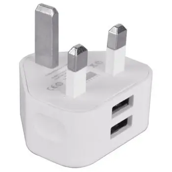 

Retail Universal Usb Uk Plug 3 Pin Wall Charger Adapter With Usb Ports Travel Charger Charging For Phone Ipad(2 Port)