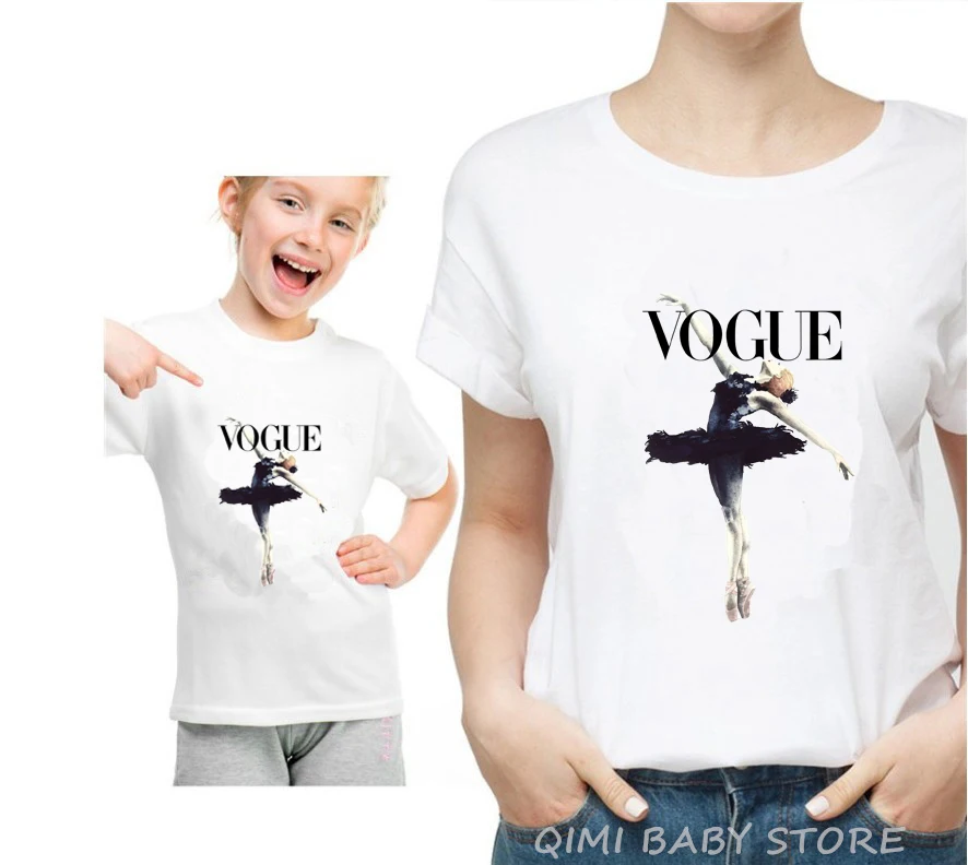 A16-White Harajuku/футболка с принтом кофейного времени для мамы и дочки; Kawaii; Одинаковая одежда для родителей и детей; повседневные женские топы с короткими рукавами - Цвет: A16-White