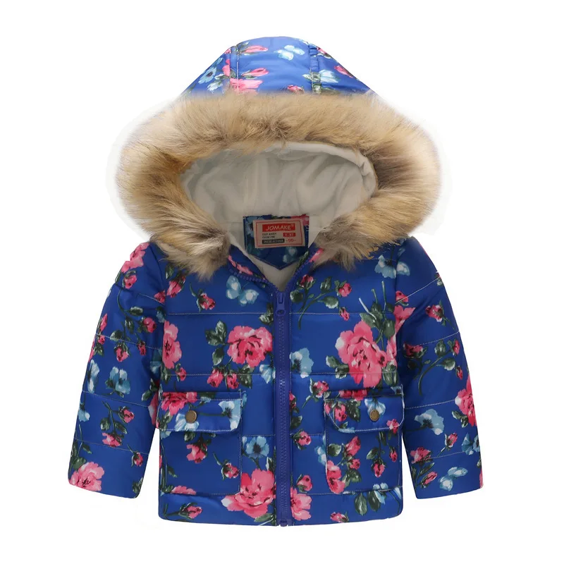 SLAIXIU/Зимний пуховик для девочек; Верхняя одежда с капюшоном и принтом; шерстяной зимний комбинезон; детские куртки; ветронепроницаемые плотные пальто для мальчиков - Цвет: No.5