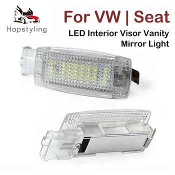 

LED Interior Visor Vanity Mirror Light Lamp For VW GOLF 4 5 EOS Touran Polo Bora Jetta Passat Phaeton Seat Altea Alhambra Superb