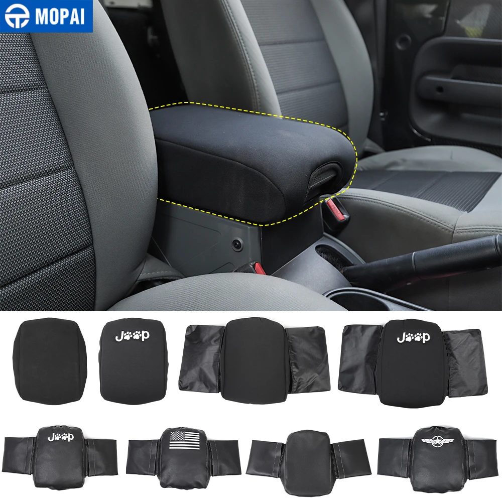 MOPAI средства ухода для Wrangler 07-10 ящик для хранения в подлокотнике автомобиля колодок Обложка Аксессуары для Jeep Wrangler JK 2007 2008 2009 2010