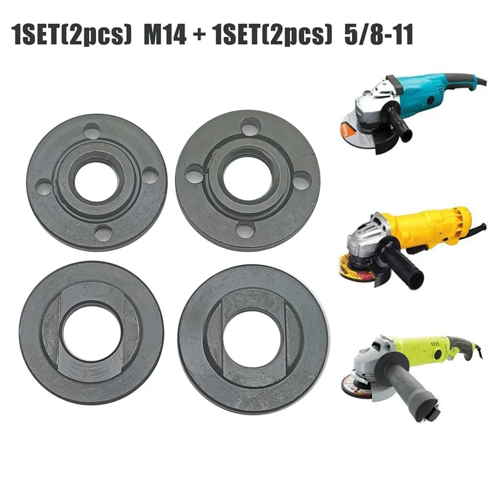 Multi-function 2x/Kit M14+2x/Kit 5/8-11 Thread Angle Grinder Flange Lock Nuts Set Abrasive Power Tools New Arrival best drill for electrician