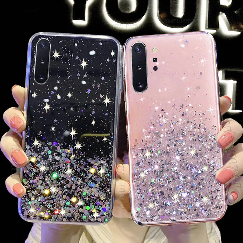 Роскошный Блестящий Мягкий чехол для телефона Huawei P20 P30 Pro P40 P50 Lite honor 20 10 30 50 Mate 40