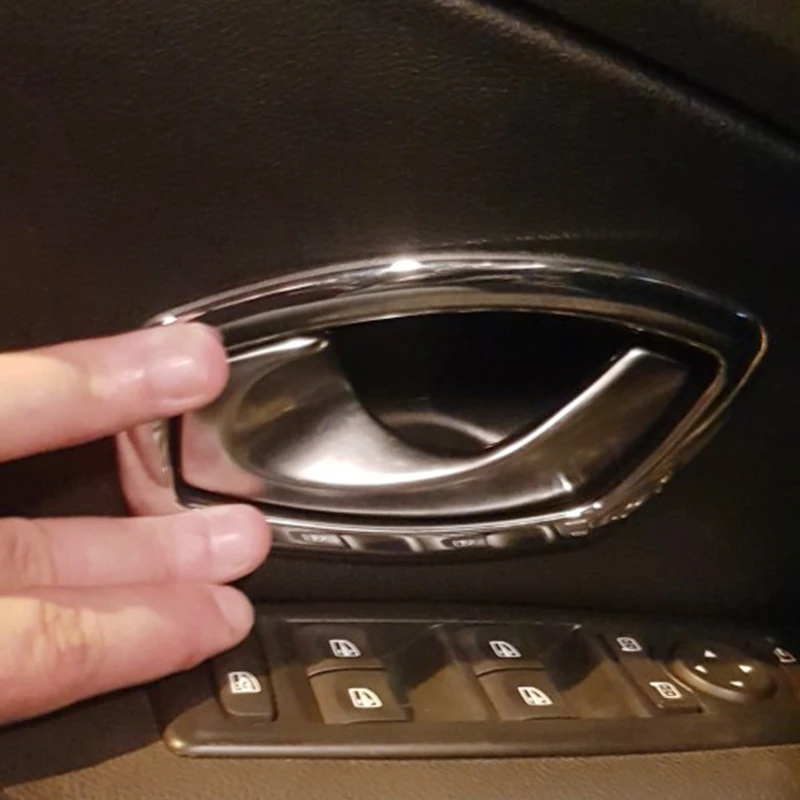 

For Renault Clio 4 Clio IV 2013-2018 ABS Chrome Car inner door Bowl protector frame decoration cover trim Car Accessories 4pcs