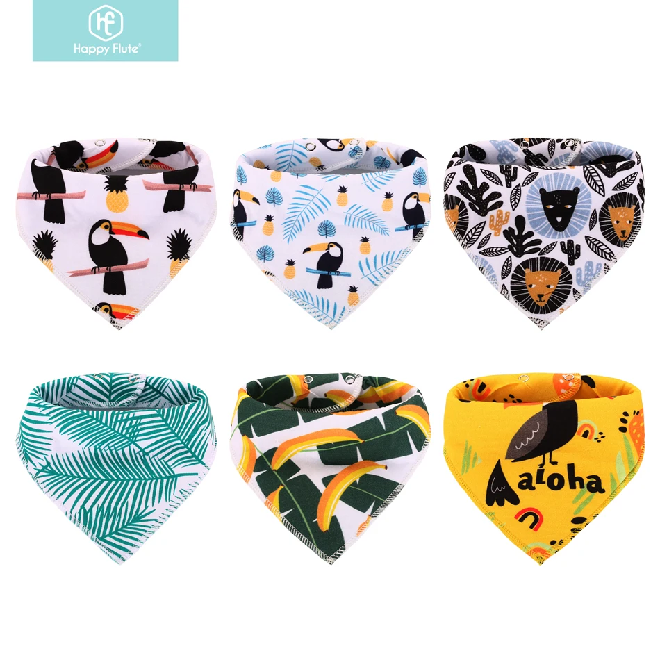 Conjunto de Algodão Lenço do Bebê Coisas do Bebê Flauta Feliz Peças Set Lavável Moda Babadores Unisex Bandana 6 –