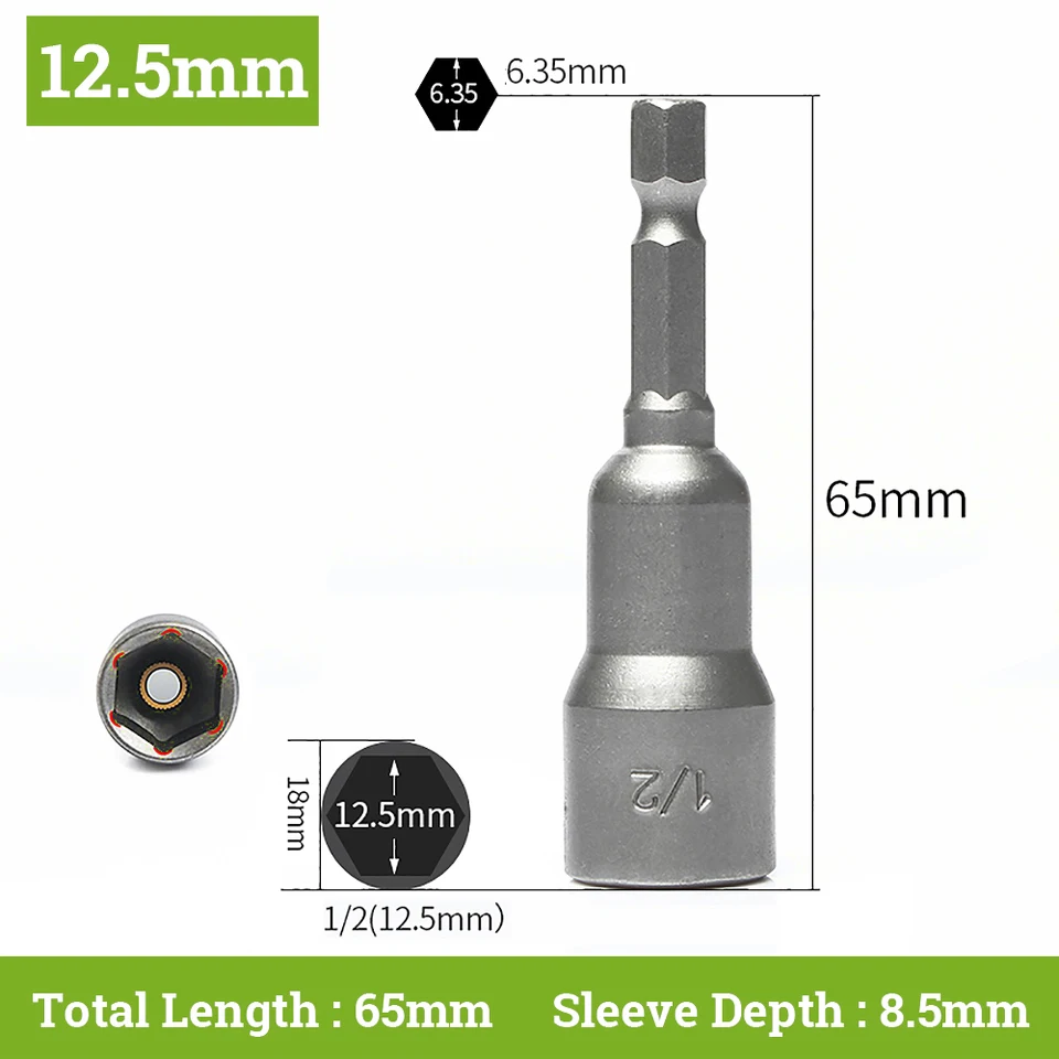Aazon.co: HARFINGTON 5pcs Hex Nut Driver Drill Bit 3/8\" 6-Point...