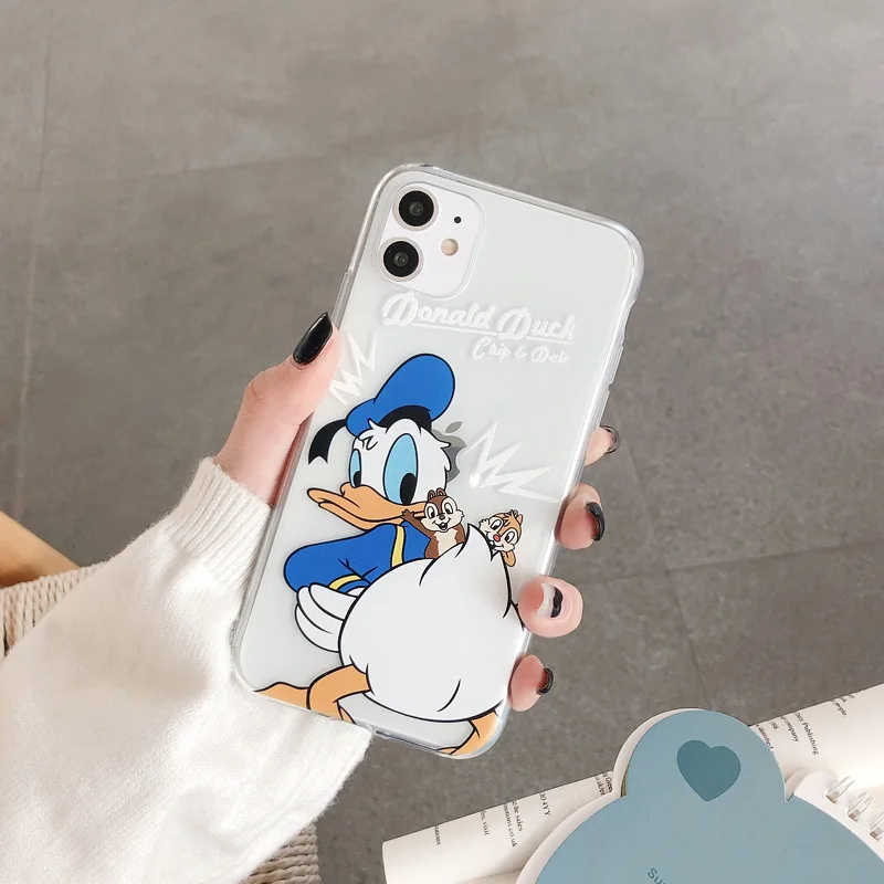 Disney iPhone Ốp Lưng Vịt Donald Mềm Trong Suốt Dành Cho iPhone 12 11 Pro Max XR XS Max 7 8 Plus X SE Toàn Thân Vỏ Điện Thoại louis vuitton iphone case