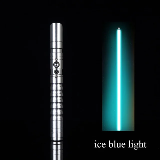 Светильник Jedi Sith, металлический меч, лазерный маскарадный светильник, сабельные игрушки, светящийся подарок для детей, светильник для улицы, креативные войны, игрушки, палка, меч - Цвет: Silver  HD ice blue