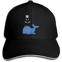 Мужская Женская забавная синяя кепка для игры в футбол с Китом