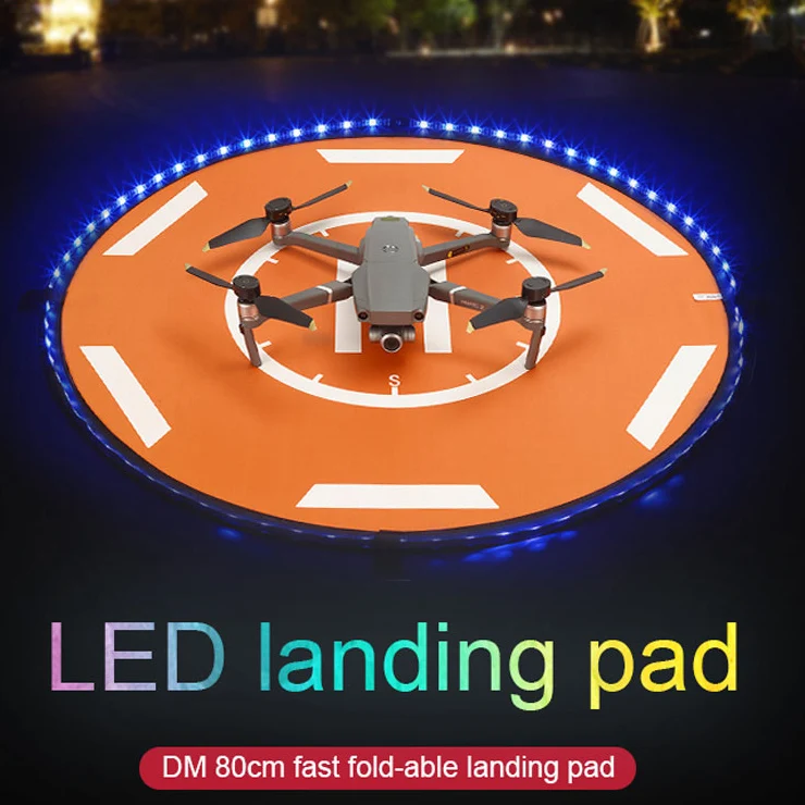 Almofada de Pouso Almofada de Pouso para Dji 80cm com Luzes Mavic Mini ar Led Portátil Dobrável para Drone Acessórios Dji 2 Pro