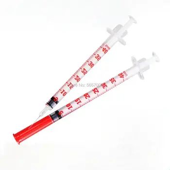 

1ml Disposable Plastic 20pcs/30pcs/50pcs/100pcs/200pcs Liquid Dispenser Syringe , injection for insulin syringe