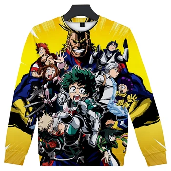 

2019 Anime My Hero Academia Midoriya Izuku All Might 3D print 3D Round neck sweatshirt Men/Women Casual Harajuku O-neck Clothes