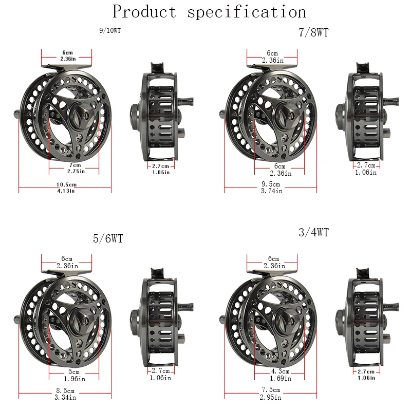 ANGLER DREAM Fly Reel 3/4 5/6 7/8 9/10WT Fly Fishing Reel Gear CNC