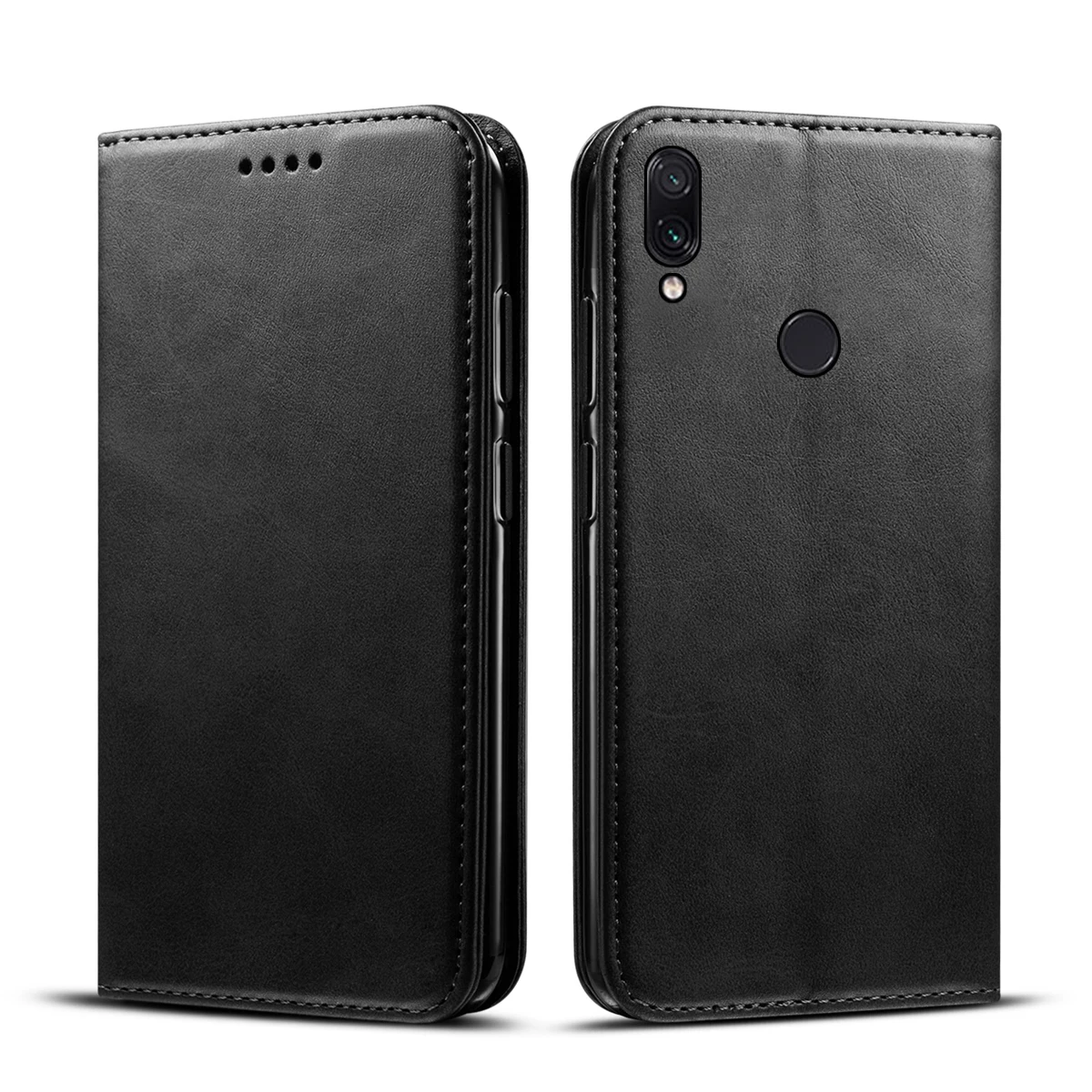 Для Xiaomi Redmi Note 7 Note 7 Pro Note 7S Чехол-бумажник из искусственной кожи с зернистой поверхностью для телячьей кожи защитный чехол-подставка с держателями для карт