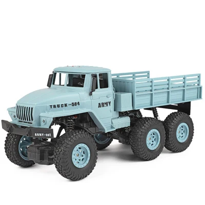 1/16 RC военный грузовик 6 колесный привод дистанционного управления внедорожный Радиоуправляемый автомобиль модель дистанционного управления альпинистская машина детская игрушка подарок - Цвет: blue