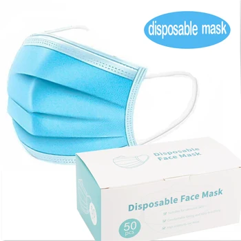 

Disposable Mask Facial Protective Cover Masks Anti Pollution Unisex Earloop Face Mouth Masks 3 Layers Non-woven Haze Mask Filter