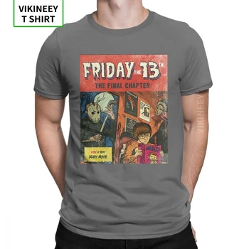 

Friday The 13th Jason Voorhees TShirt for Men Horror Movie Halloween Scary Cotton Tee Shirt Short Sleeve T Shirt Gift Idea Tops